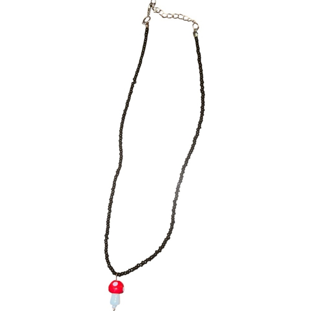 Beaded Mushroom Necklace Women’s Jewelry